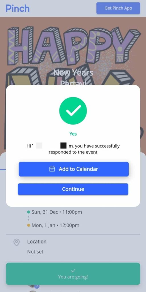 Add to Calendar - Plan Events on Pinch