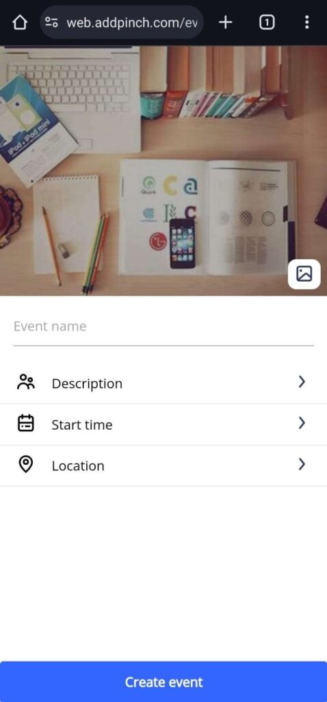 Create Events on Pinch Web - Plan Events on Pinch