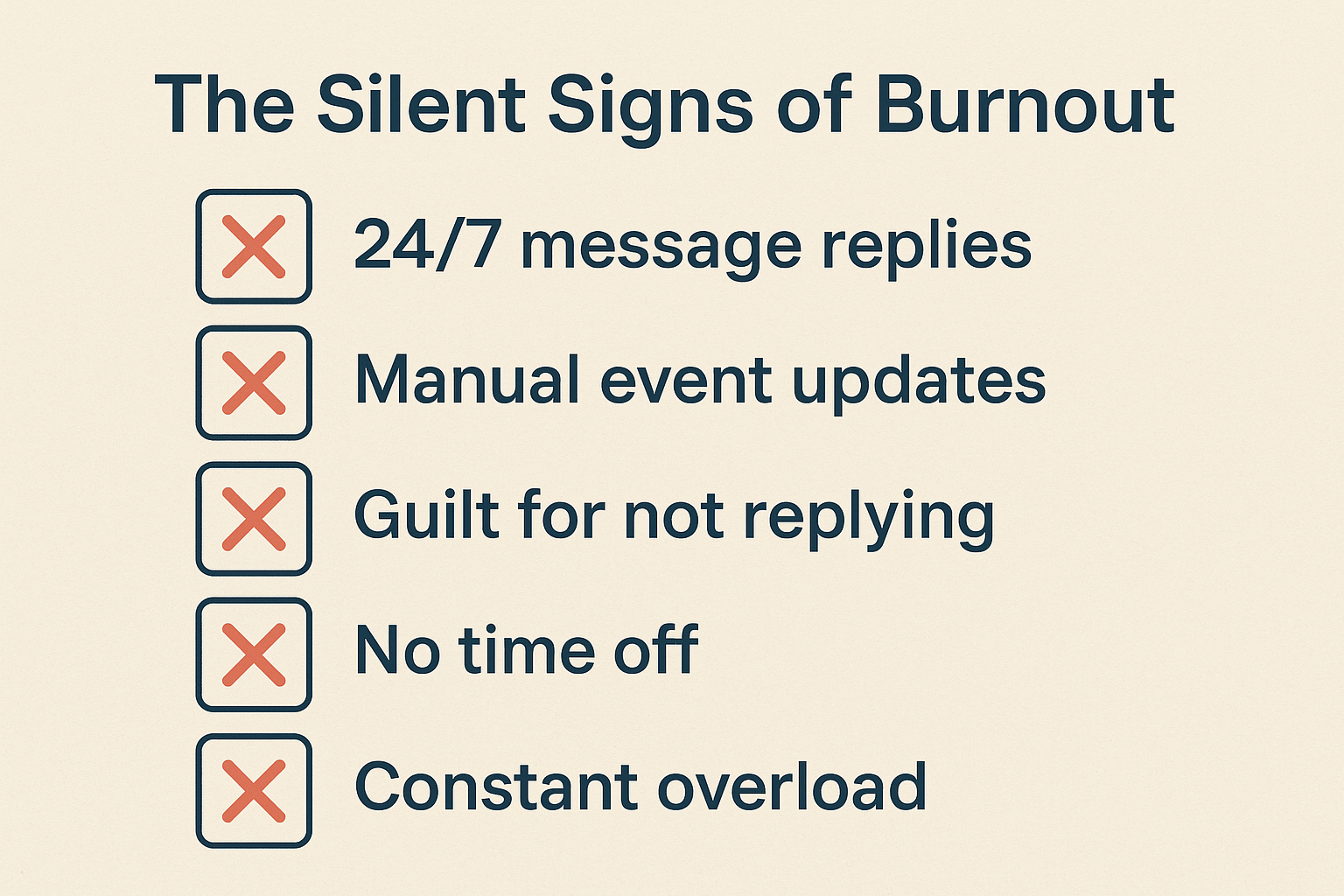 Common burnout symptoms in community managers
